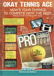 Advert for Pro Tennis Tour on the Microsoft DOS.