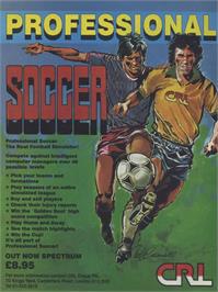Advert for Professional Soccer on the Sinclair ZX Spectrum.