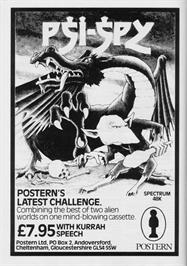 Advert for Psi Spy on the Sinclair ZX Spectrum.