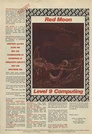Advert for Red Moon on the Sinclair ZX Spectrum.