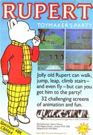 Advert for Rupert And The Toymaker's Party on the Sinclair ZX Spectrum.