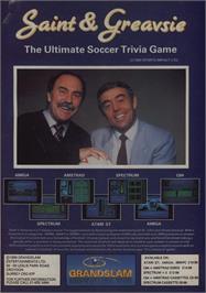 Advert for Saint And Greavsie on the Sinclair ZX Spectrum.