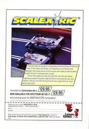 Advert for Scalextric on the Sinclair ZX Spectrum.
