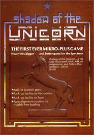 Advert for Shadow Of The Unicorn on the Sinclair ZX Spectrum.