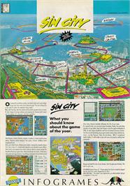 Advert for Sim City on the Sinclair ZX Spectrum.