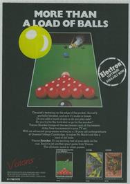 Advert for Snooker (Visions) on the Sinclair ZX Spectrum.