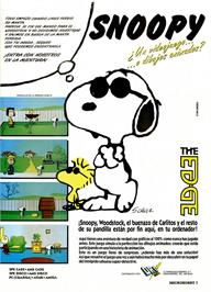 Advert for Snoopy (A. Evdokimov) on the Sinclair ZX Spectrum.