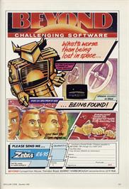 Advert for Space Station Zebra on the Sinclair ZX Spectrum.