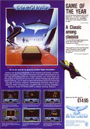 Advert for Starglider on the Microsoft DOS.
