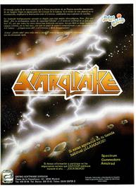 Advert for Starquake on the Sinclair ZX Spectrum.