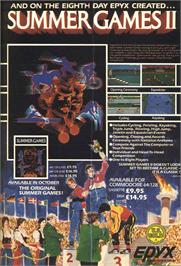 Advert for Summer Games 2 on the Microsoft DOS.