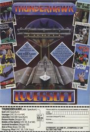 Advert for Thunderhawks on the Sinclair ZX Spectrum.