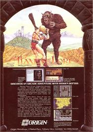 Advert for Times Of Lore on the Sinclair ZX Spectrum.