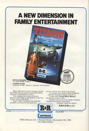 Advert for Titanic on the Sinclair ZX-81.