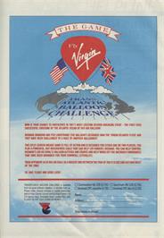 Advert for Trans-atlantic Balloon Challenge on the Sinclair ZX Spectrum.