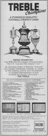 Advert for Treble Champions on the Sinclair ZX Spectrum.