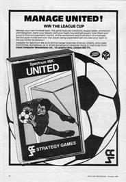 Advert for United on the Sinclair ZX Spectrum.