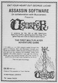 Advert for Usurper on the Commodore 64.