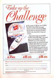 Advert for Virgin Atlantic Challenge on the Sinclair ZX Spectrum.