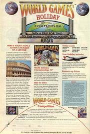 Advert for World Games on the Commodore Amiga.