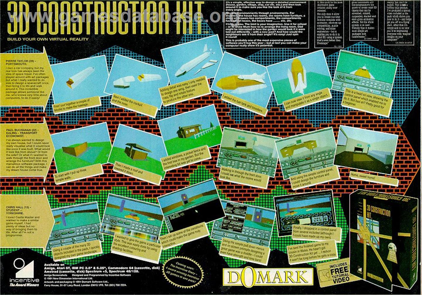 3D Construction Kit - Sinclair ZX Spectrum - Artwork - Advert