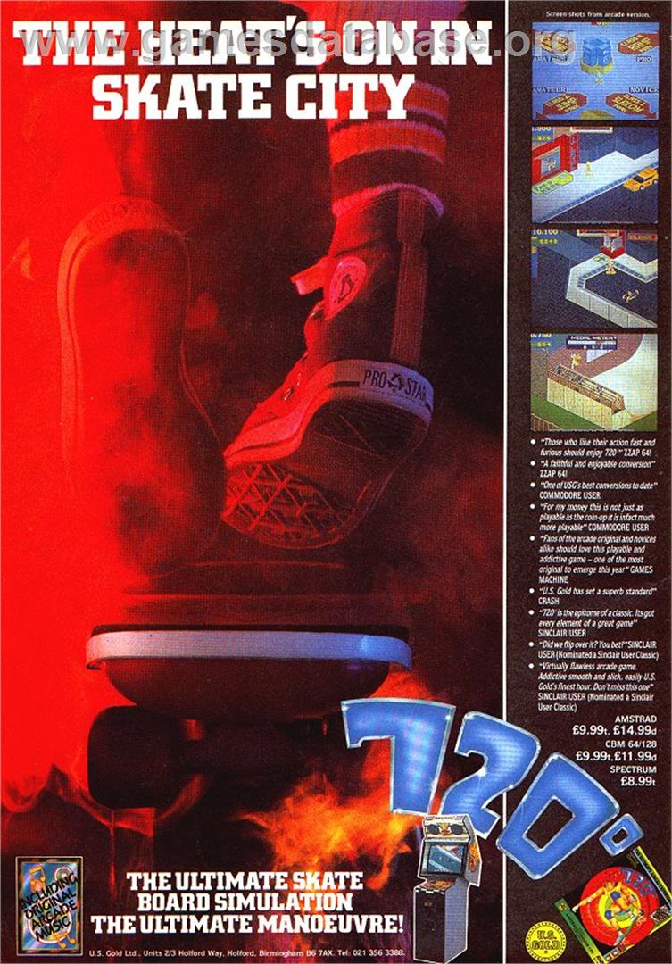 720 Degrees - Sinclair ZX Spectrum - Artwork - Advert