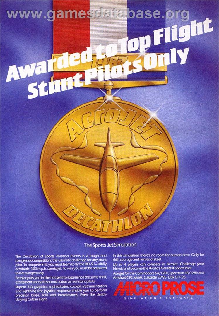 Acrojet - Sinclair ZX Spectrum - Artwork - Advert