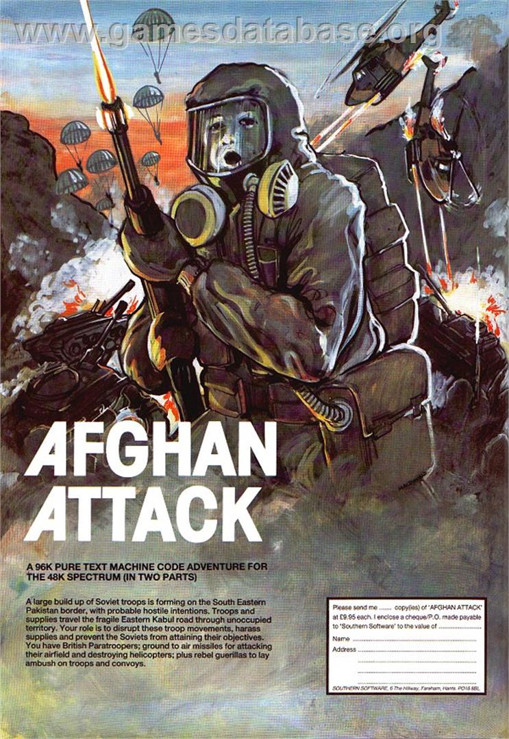 Afghan Attack - Sinclair ZX Spectrum - Artwork - Advert