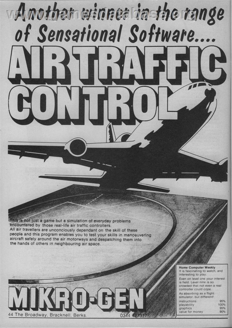 Air Traffic Control - Sinclair ZX Spectrum - Artwork - Advert