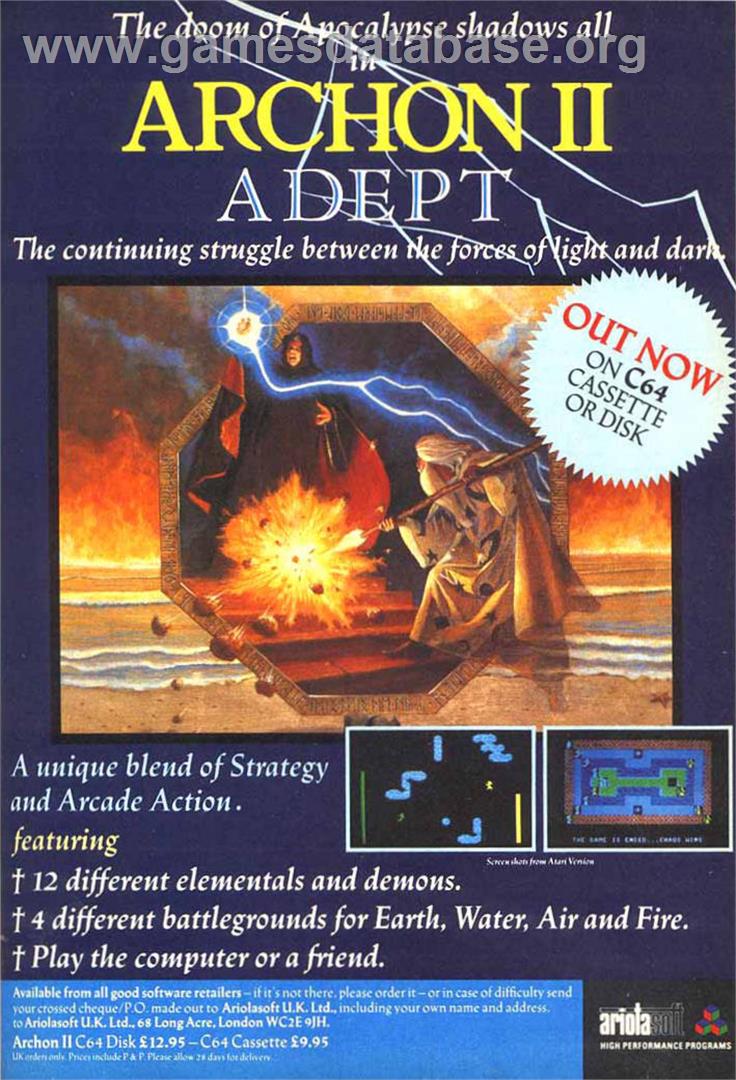 Archon II: Adept - Sinclair ZX Spectrum - Artwork - Advert