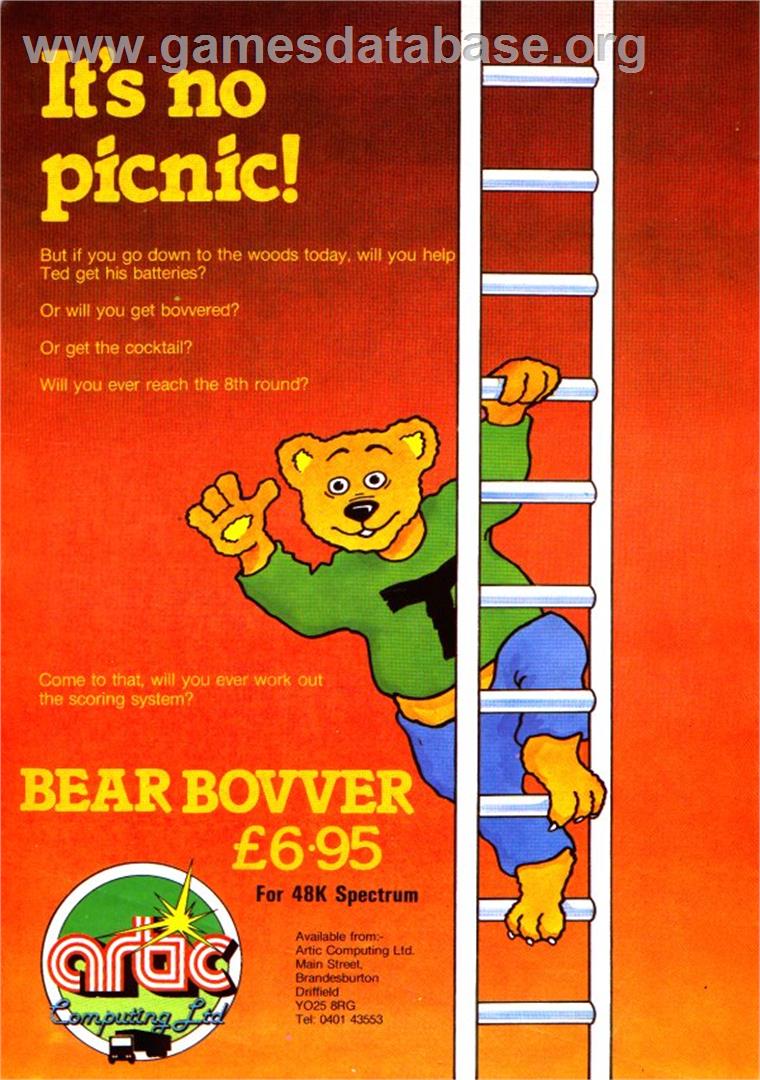 Bear Bovver - Sinclair ZX Spectrum - Artwork - Advert