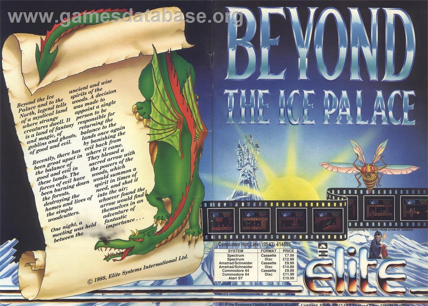 Beyond the Ice Palace - Sinclair ZX Spectrum - Artwork - Advert