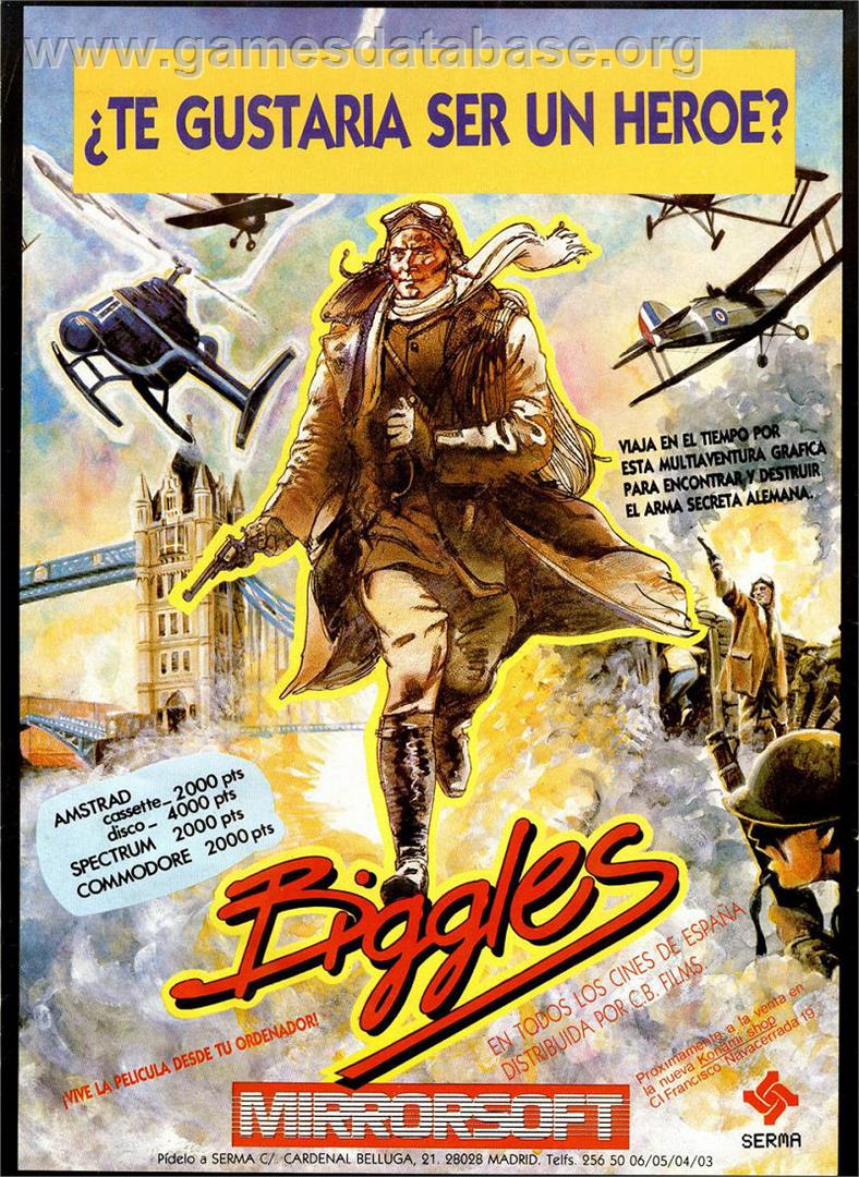 Biggles - Sinclair ZX Spectrum - Artwork - Advert