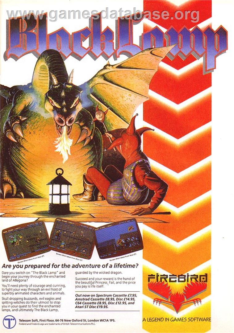 Black Lamp - Sinclair ZX Spectrum - Artwork - Advert