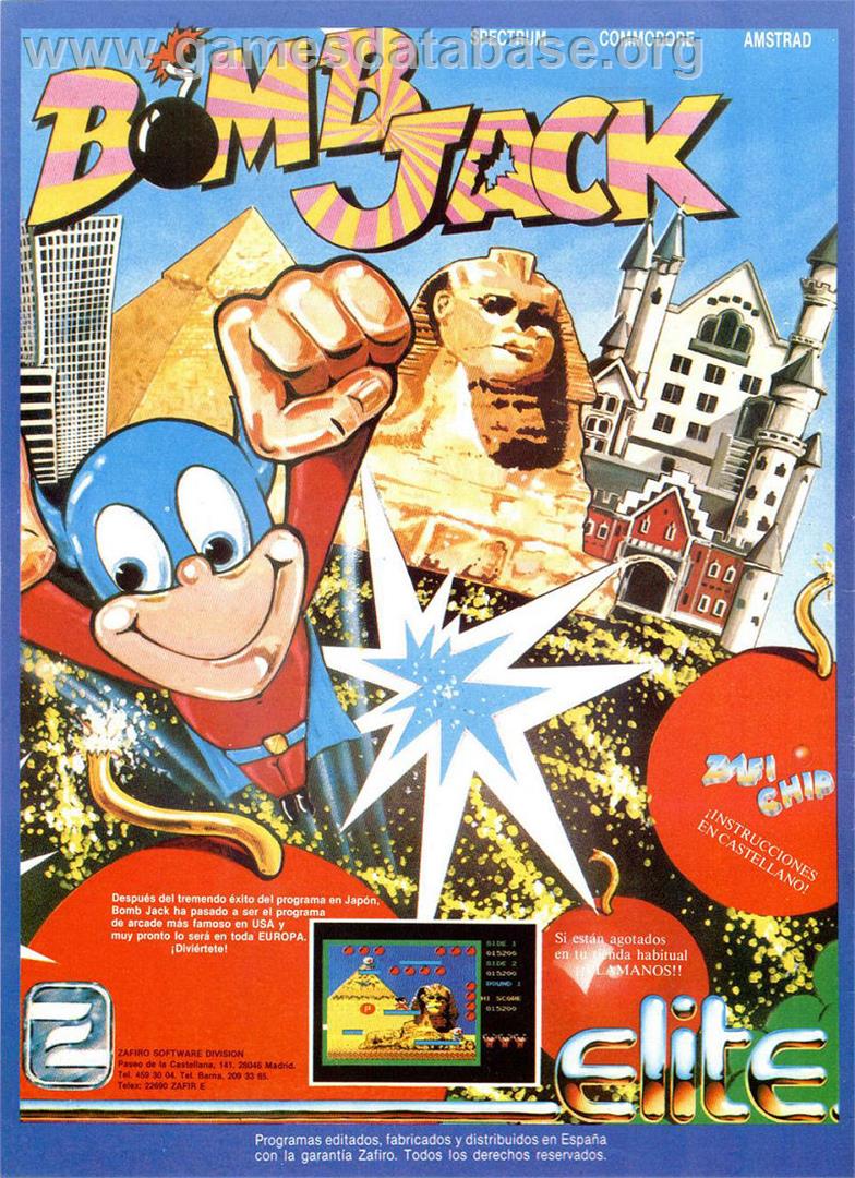 Bomb Jack - Sinclair ZX Spectrum - Artwork - Advert