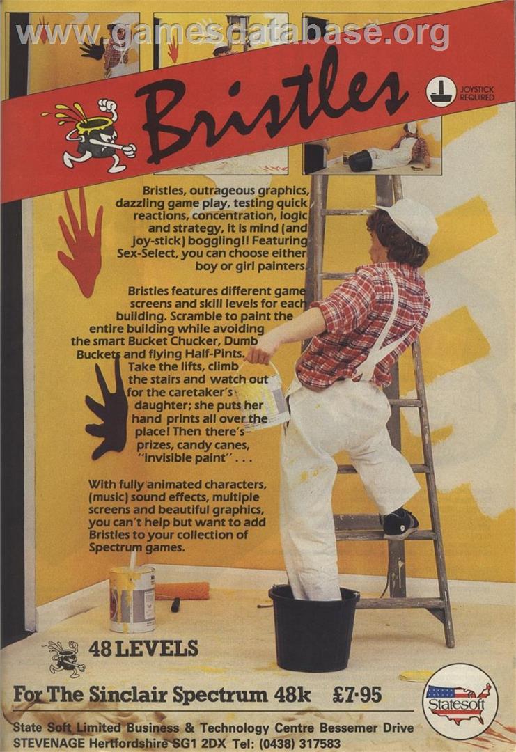 Bristles - Sinclair ZX Spectrum - Artwork - Advert
