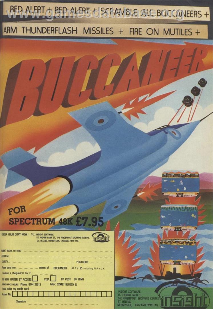 Buccaneer - Sinclair ZX Spectrum - Artwork - Advert