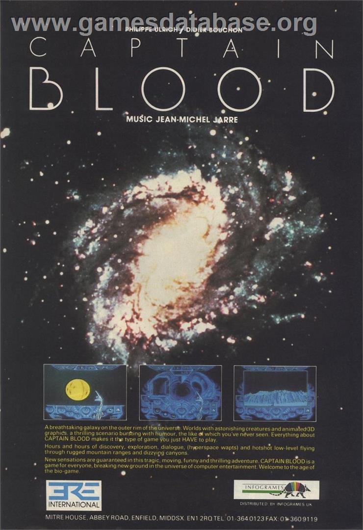 Captain Blood - Sinclair ZX Spectrum - Artwork - Advert