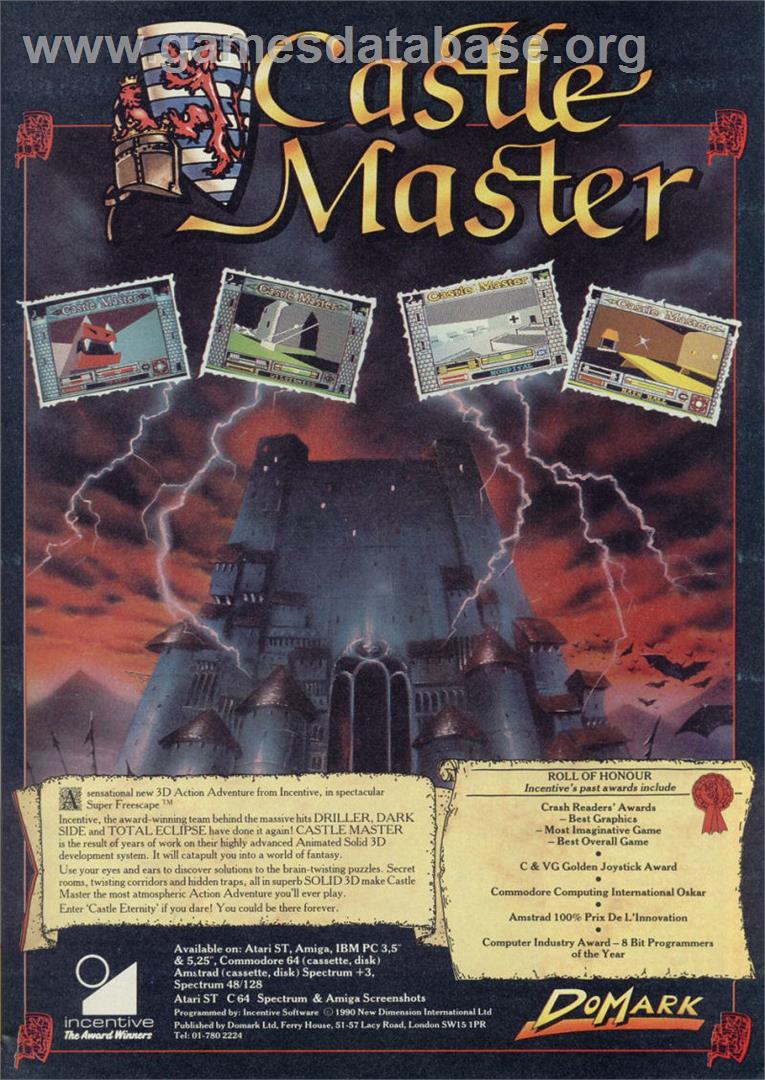 Castle Master - Sinclair ZX Spectrum - Artwork - Advert
