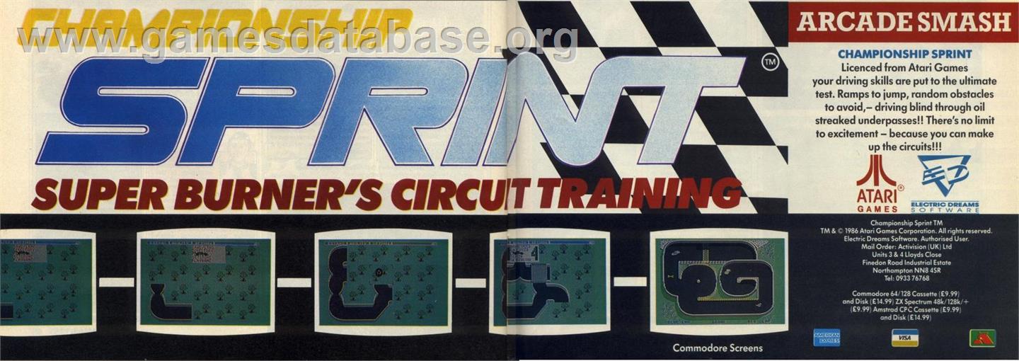 Championship Sprint - Sinclair ZX Spectrum - Artwork - Advert