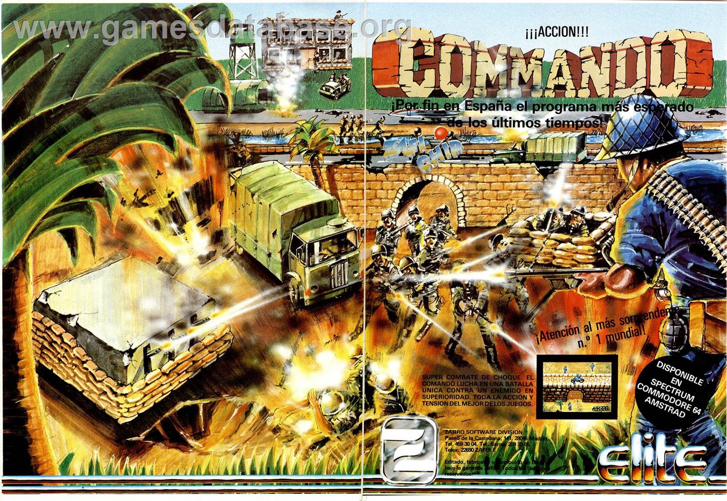 Commando - Sinclair ZX Spectrum - Artwork - Advert