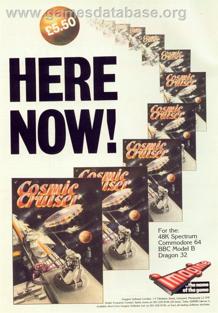 Cosmic Cruiser - Sinclair ZX Spectrum - Artwork - Advert