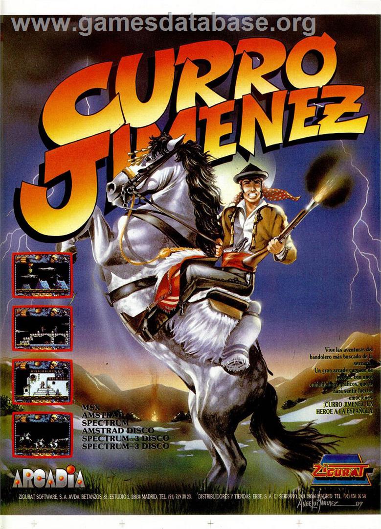 Curro Jimenez - MSX - Artwork - Advert