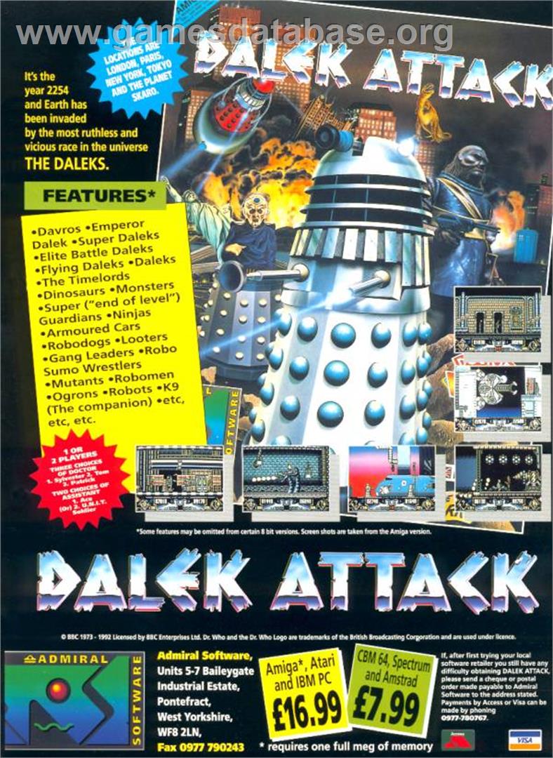 Dalek Attack - Sinclair ZX Spectrum - Artwork - Advert