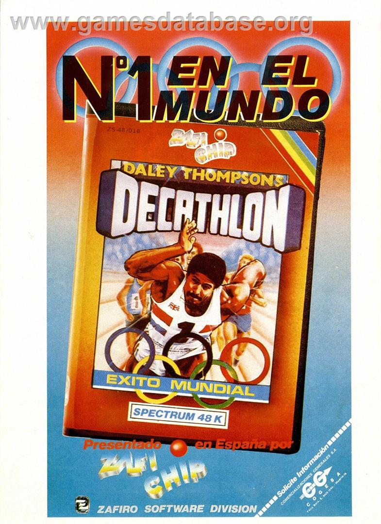 Daley Thompson's Decathlon - Amstrad CPC - Artwork - Advert