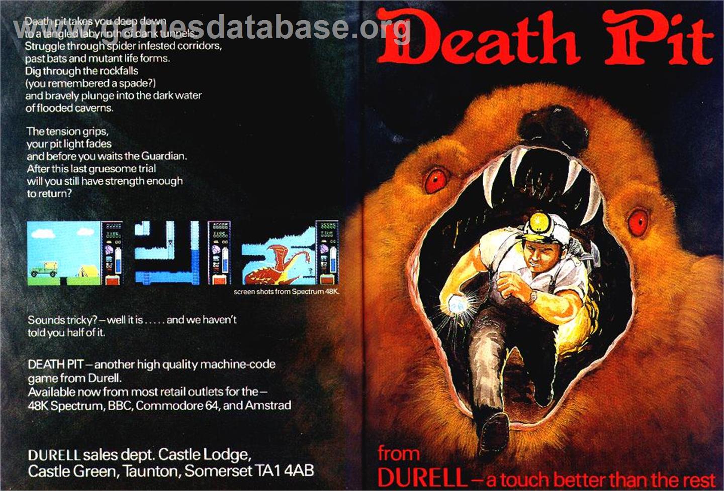 Death Pit - Amstrad CPC - Artwork - Advert