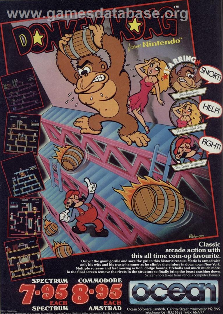 Donkey Kong - Sinclair ZX Spectrum - Artwork - Advert