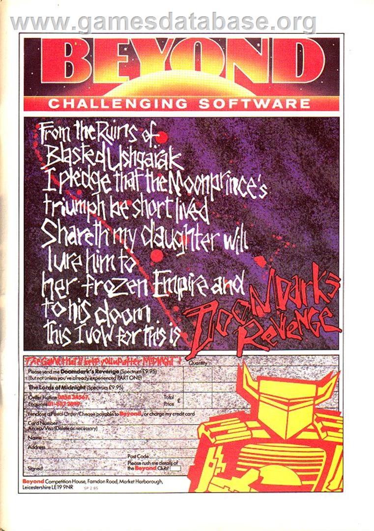 Doomdark's Revenge - Microsoft Windows - Artwork - Advert