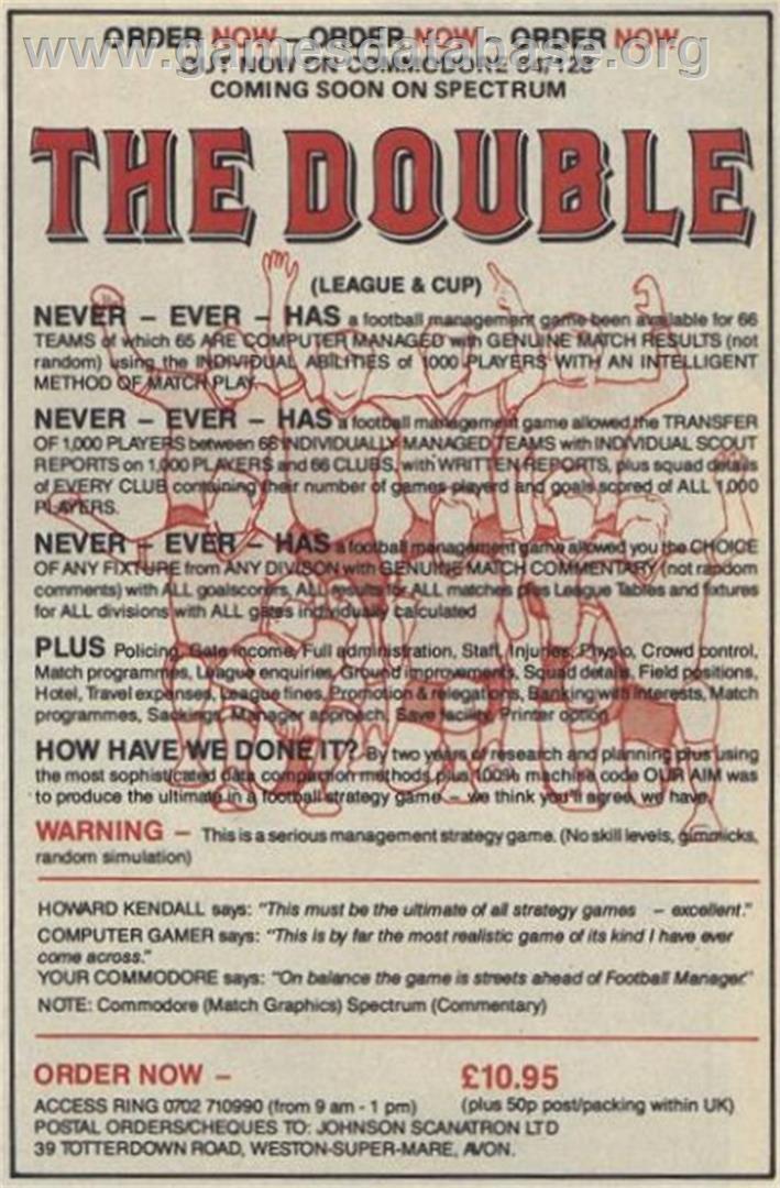 Double - Commodore 64 - Artwork - Advert