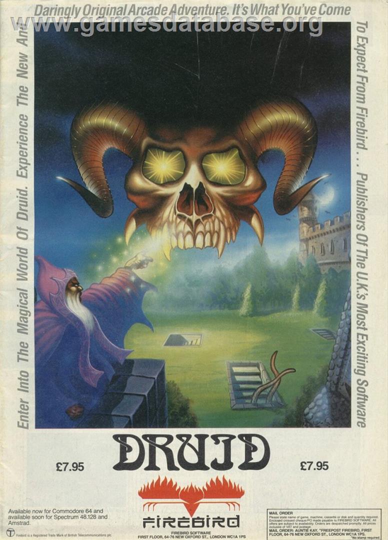 Druid - Sinclair ZX Spectrum - Artwork - Advert